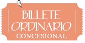 Billete ordinario concesional
