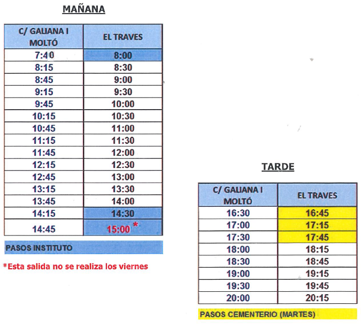 Horario U-1 2021 Invierno