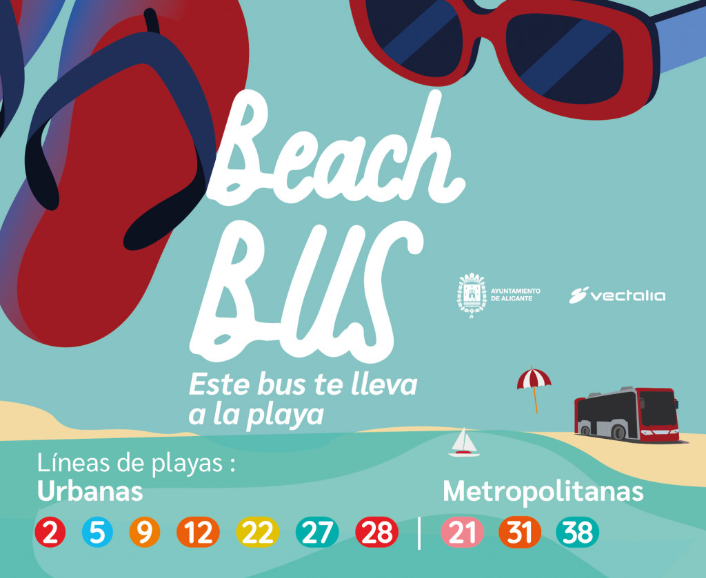 líneas bus beach